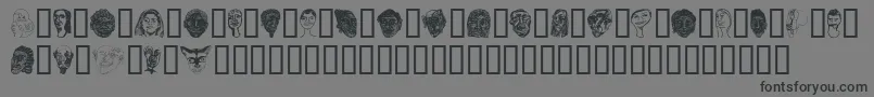 Faces Font – Black Fonts on Gray Background