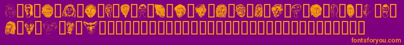 Lisätietoja Faces-fontista Faces-fontti – oranssit fontit violetilla taustalla