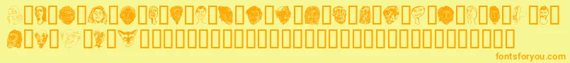 Más sobre la fuente Faces fuente Faces – Fuentes Naranjas Sobre Fondo Amarillo