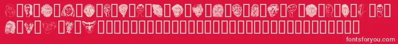 Fonte Faces – fontes rosa em um fundo vermelho