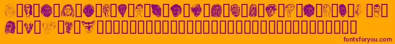 Шрифт Faces – фиолетовые шрифты на оранжевом фоне