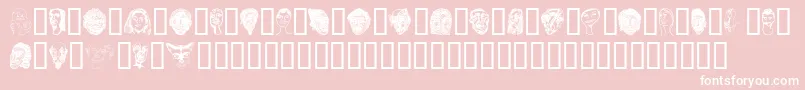 fuente Faces – Fuentes Blancas Sobre Fondo Rosa