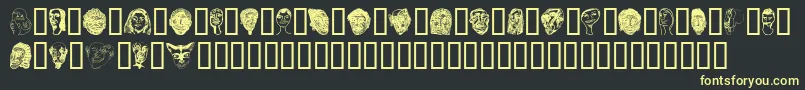 Saiba mais sobre a fonte Faces Fonte Faces – fontes amarelas em um fundo preto