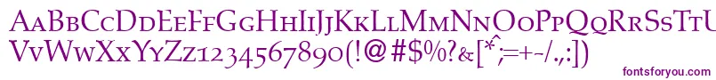 AldonecapsdbNormal Font – Purple Fonts on White Background
