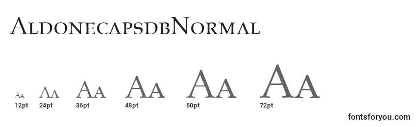 AldonecapsdbNormal Font Sizes