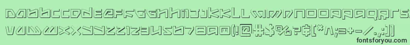 Шрифт Kobold3D – чёрные шрифты на зелёном фоне
