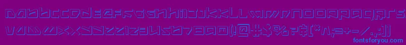 Шрифт Kobold3D – синие шрифты на фиолетовом фоне