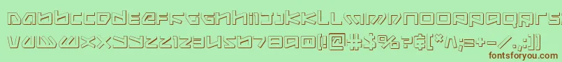Kobold3D-fontti – ruskeat fontit vihreällä taustalla