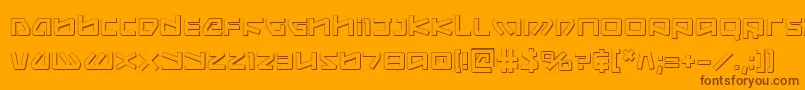 Kobold3D Font – Brown Fonts on Orange Background