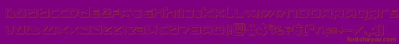 Kobold3D-fontti – ruskeat fontit violetilla taustalla