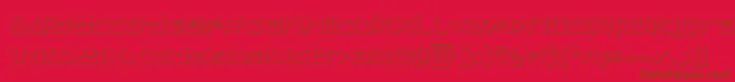 Kobold3D-fontti – ruskeat fontit punaisella taustalla