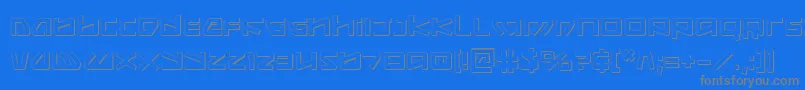 Шрифт Kobold3D – серые шрифты на синем фоне