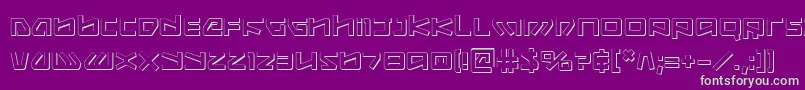 Kobold3D-Schriftart – Grüne Schriften auf violettem Hintergrund