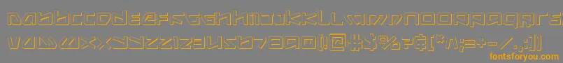 Шрифт Kobold3D – оранжевые шрифты на сером фоне