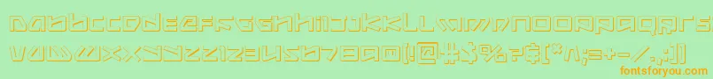Fonte Kobold3D – fontes laranjas em um fundo verde