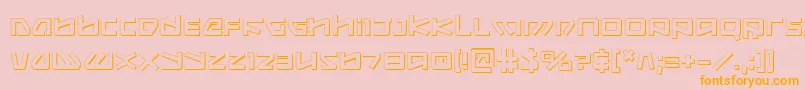 Kobold3D Font – Orange Fonts on Pink Background