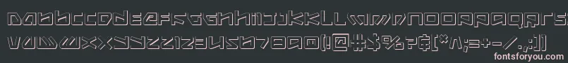 Kobold3D-fontti – vaaleanpunaiset fontit mustalla taustalla