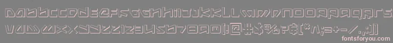 Kobold3D-Schriftart – Rosa Schriften auf grauem Hintergrund