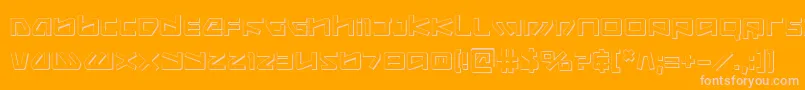 Kobold3D Font – Pink Fonts on Orange Background