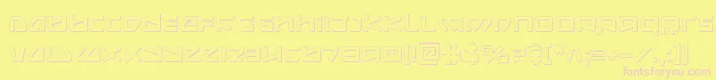 Kobold3D Font – Pink Fonts on Yellow Background