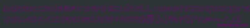 フォントKobold3D – 黒い背景に紫のフォント