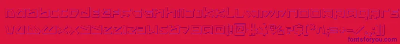 Fonte Kobold3D – fontes roxas em um fundo vermelho