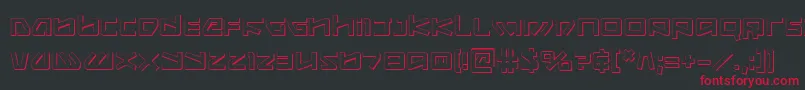 フォントKobold3D – 黒い背景に赤い文字