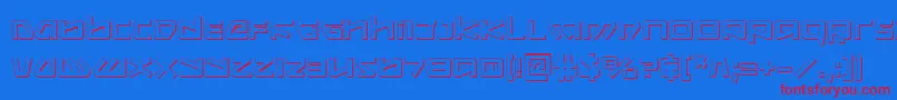 Kobold3D Font – Red Fonts on Blue Background