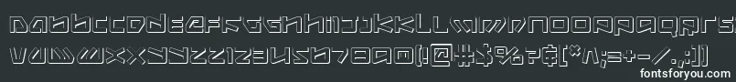 Kobold3D-fontti – valkoiset fontit mustalla taustalla