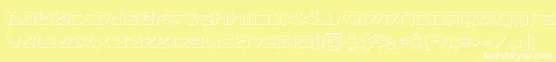 Шрифт Kobold3D – белые шрифты на жёлтом фоне
