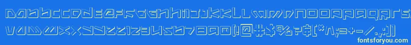 Kobold3D-fontti – keltaiset fontit sinisellä taustalla