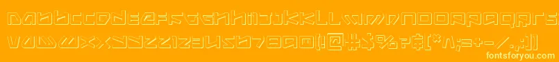 Kobold3D Font – Yellow Fonts on Orange Background