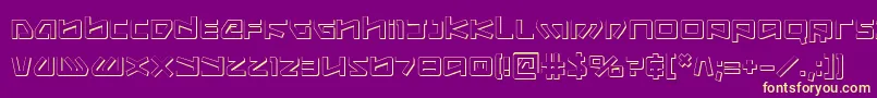 Kobold3D Font – Yellow Fonts on Purple Background