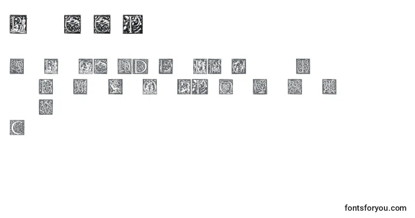 Fuente Barockcaps - alfabeto, números, caracteres especiales