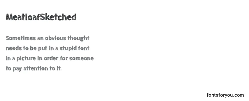 Review of the MeatloafSketched Font