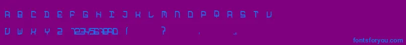 AcantiladaType Font – Blue Fonts on Purple Background