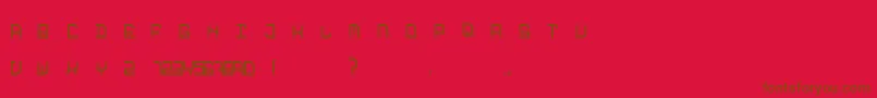 AcantiladaType-Schriftart – Braune Schriften auf rotem Hintergrund