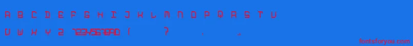 AcantiladaType Font – Red Fonts on Blue Background