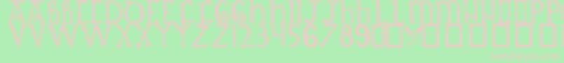 BritishOutlineMajuscules Font – Pink Fonts on Green Background