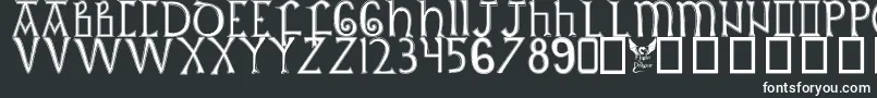 Шрифт BritishOutlineMajuscules – белые шрифты