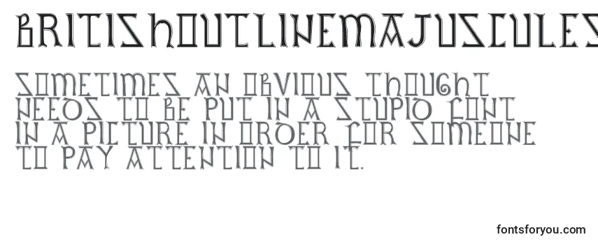 Обзор шрифта BritishOutlineMajuscules