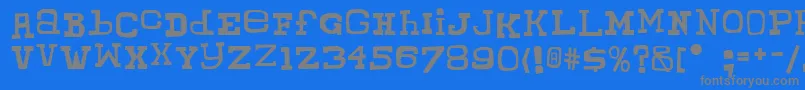 Fonte ChunkyMunkySerif – fontes cinzas em um fundo azul