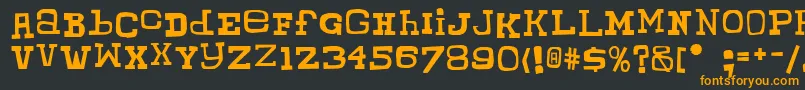 ChunkyMunkySerif Font – Orange Fonts on Black Background