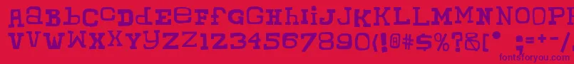 fuente ChunkyMunkySerif – Fuentes Moradas Sobre Fondo Rojo