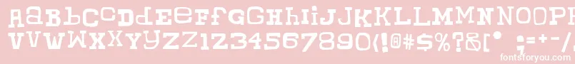 ChunkyMunkySerif Font – White Fonts on Pink Background