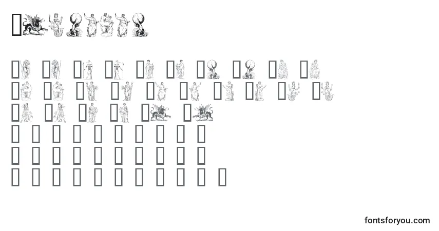 Шрифт Mytholog – алфавит, цифры, специальные символы