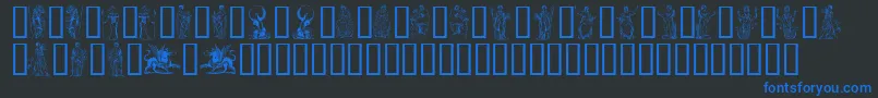 Mytholog Font – Blue Fonts on Black Background