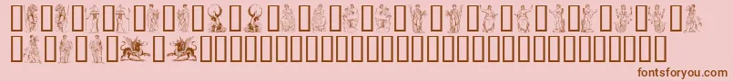 Mytholog Font – Brown Fonts on Pink Background