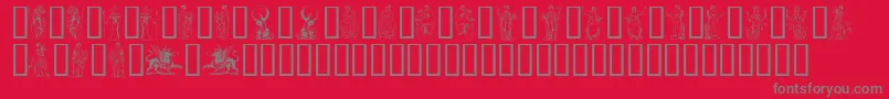 Mytholog Font – Gray Fonts on Red Background