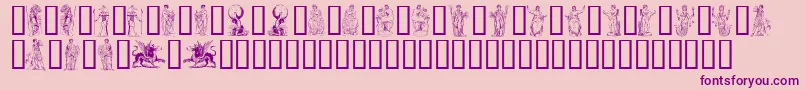 Mytholog Font – Purple Fonts on Pink Background